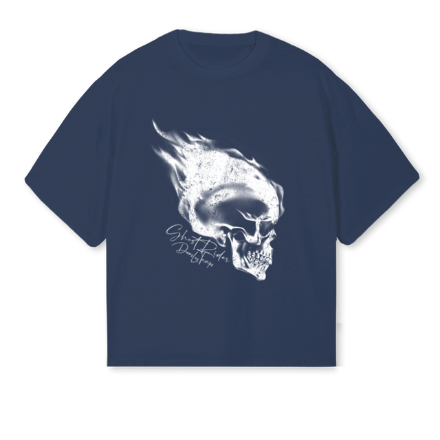 LLLL Navy Blue Oversized Boxy Tee.
