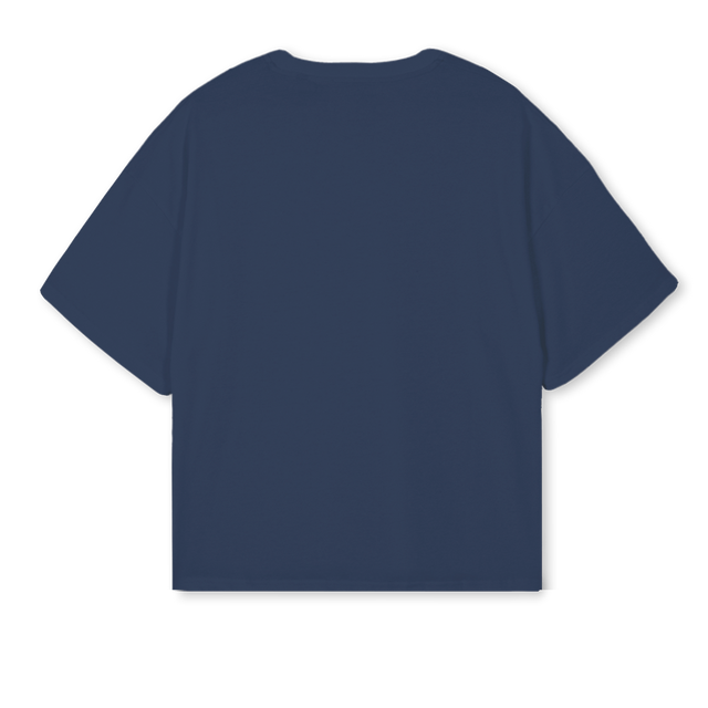 LLLL Navy Blue Oversized Boxy Tee.