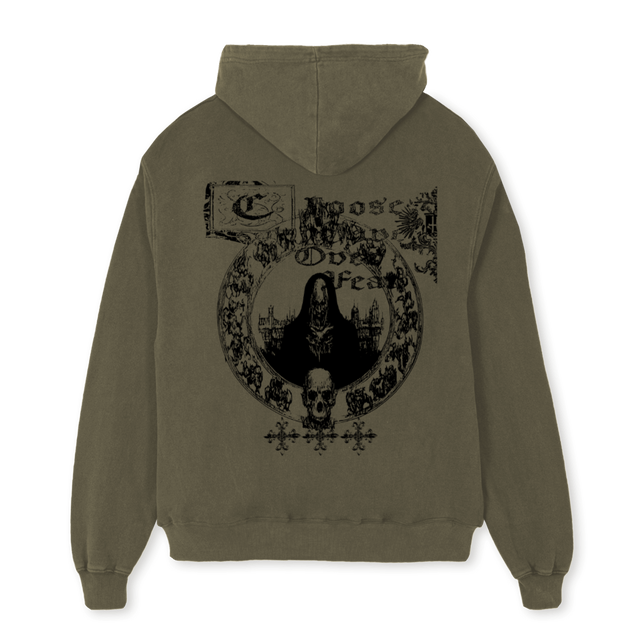 CALLOUTHOODIE Vintage Olive Oversized Hoodie.