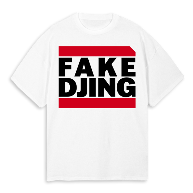 FAKEDJINGWHITETEE White Oversized Tee.