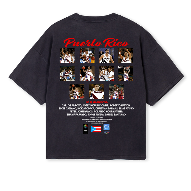 ARROYO Vintage Black Oversized Boxy Tee.