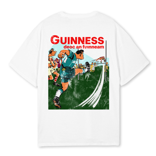 PINTSANDPOINTSWHITE White Oversized Tee.