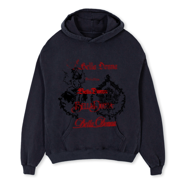 BELLADONNAHOODIE Vintage Black Oversized Hoodie.