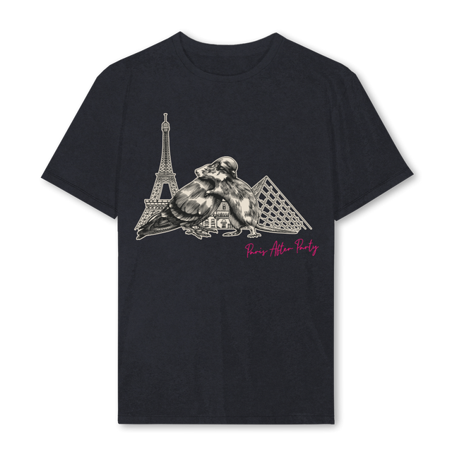 PIGEONNRAT Vintage Black Regular Tee.