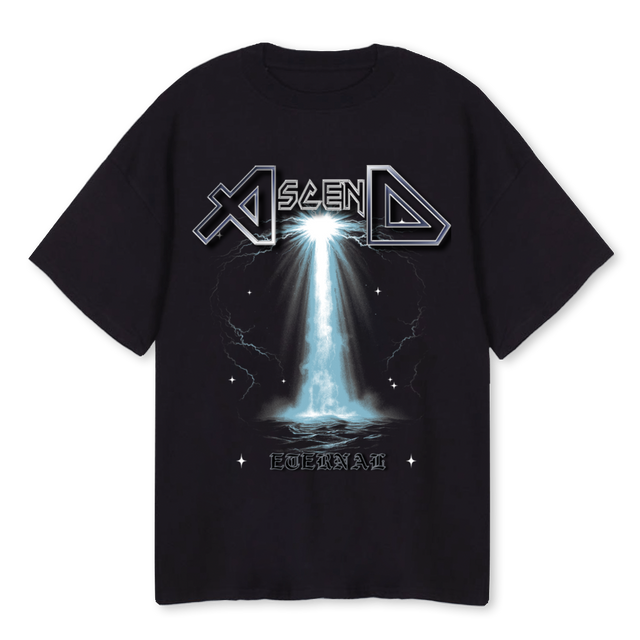 ADETERNAL Black Oversized Tee.