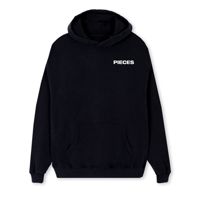 PULLOVER PLAIN Black Regular Hoodie.