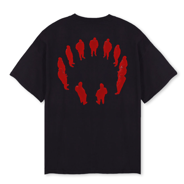 CLOSESTCIRCLE Black Oversized Tee.