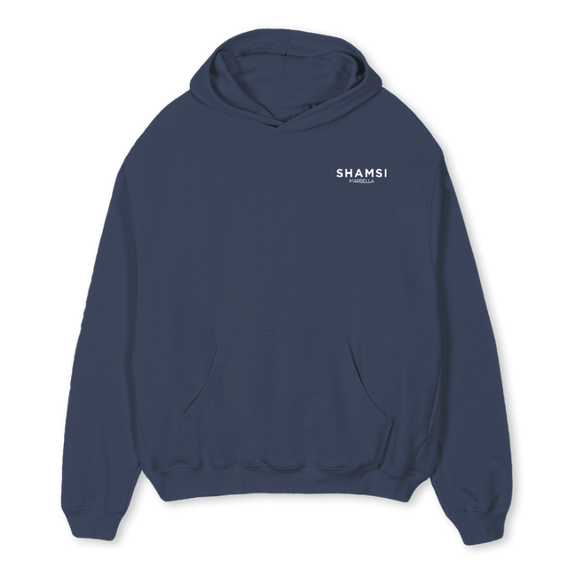 SAMPLEE Navy Blue Oversized Hoodie.