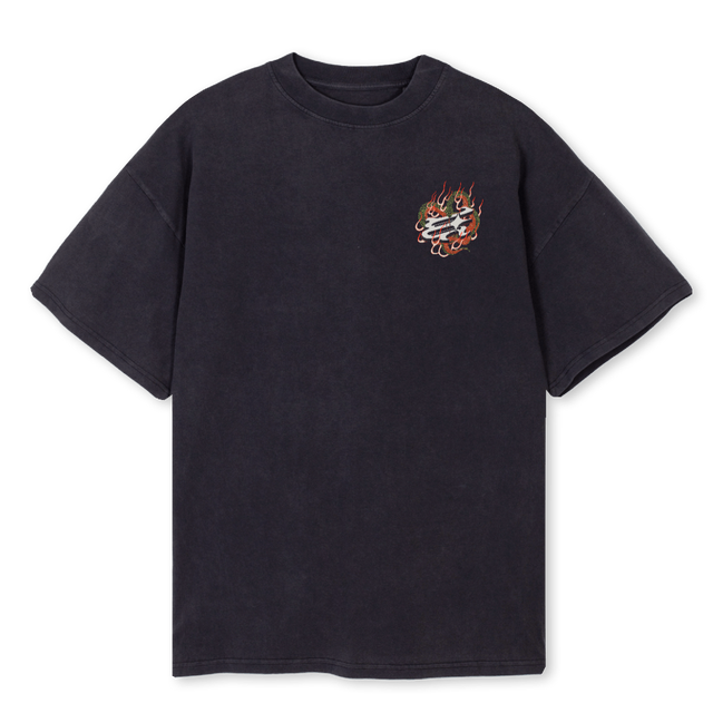 SNAKELOGO Vintage Black Oversized Tee.