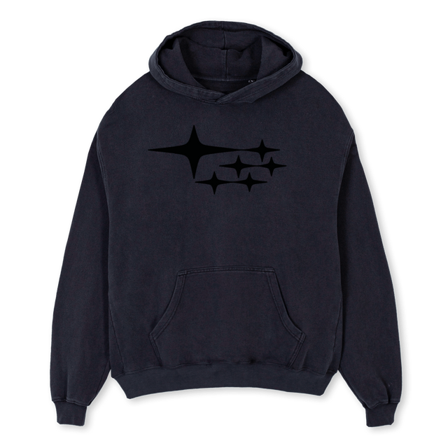 PARATXCC Vintage Black Oversized Hoodie.