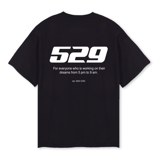 FIVE TO NINE BS Black Oversized Tee.
