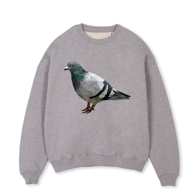 CADPIGEON Grey Marl Oversized Crewneck Sweater.