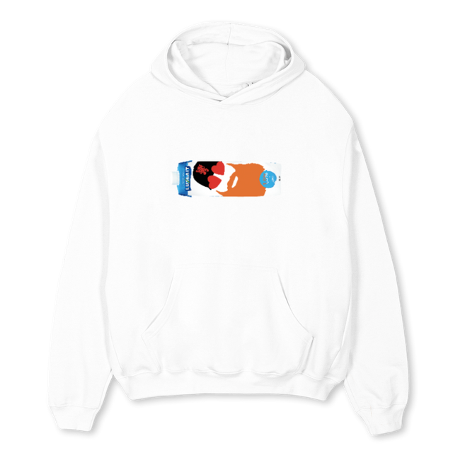 HOOODIE LUX LAIT JS  White Oversized Hoodie.