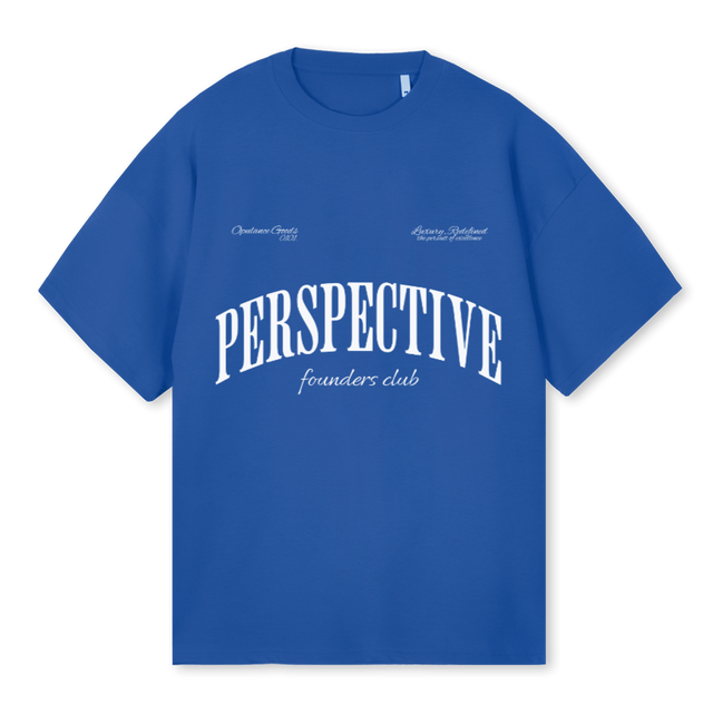 BLUEBIGARCHFRONT Cobalt Blue Oversized Tee.