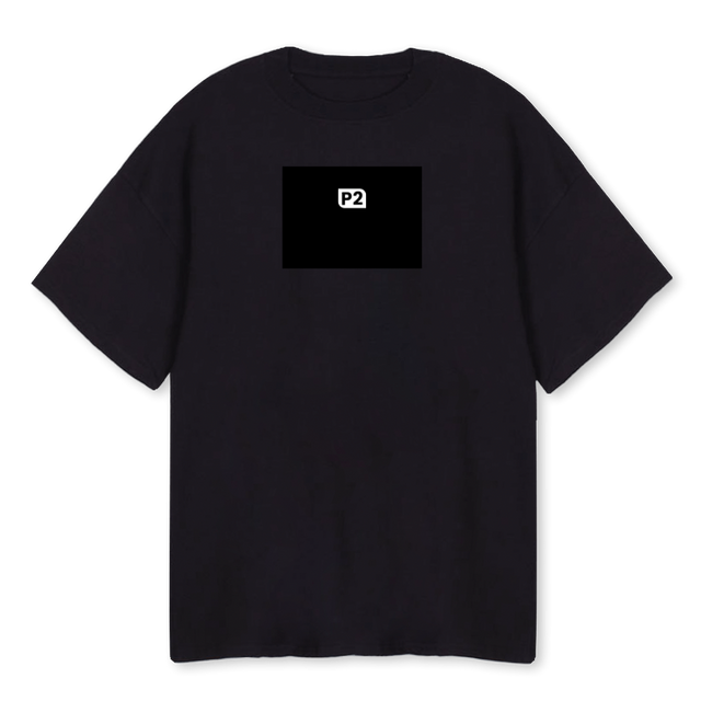 P Black Oversized Tee.