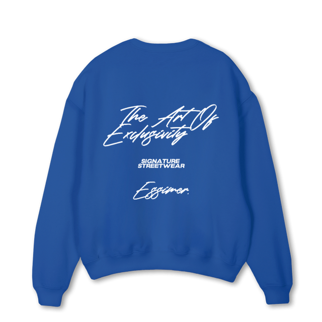 CREWNECKCOBALT Cobalt Blue Oversized Crewneck Sweater.