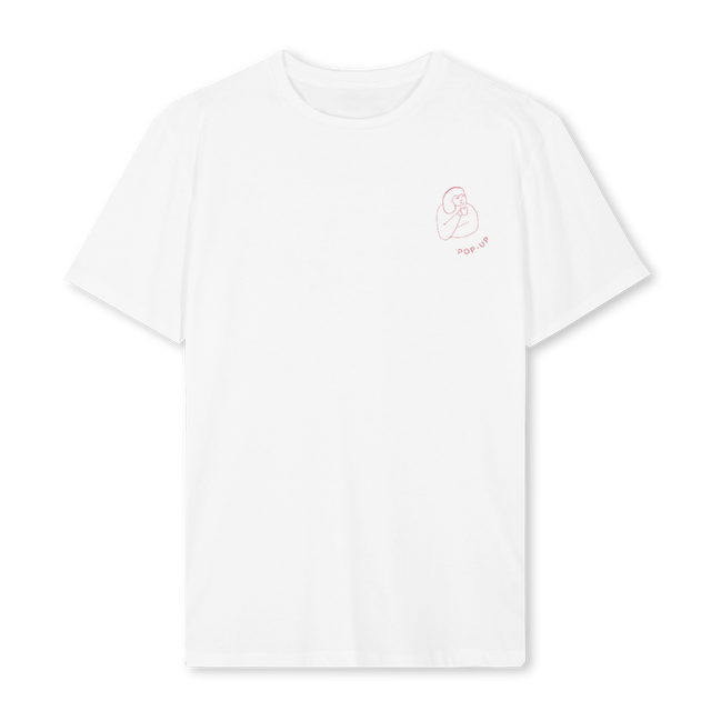 POPUPWHITE White Regular Tee.