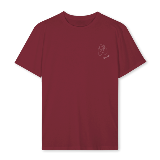 POPUP CHINESERED Burgundy Regular Tee.