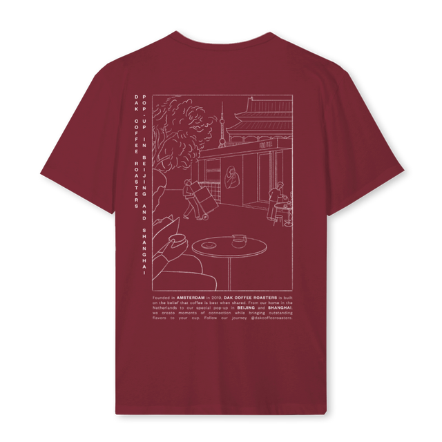 POPUP CHINESERED Burgundy Regular Tee.