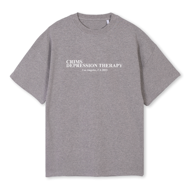 GREYDEPRESS Grey Marl Oversized Tee.