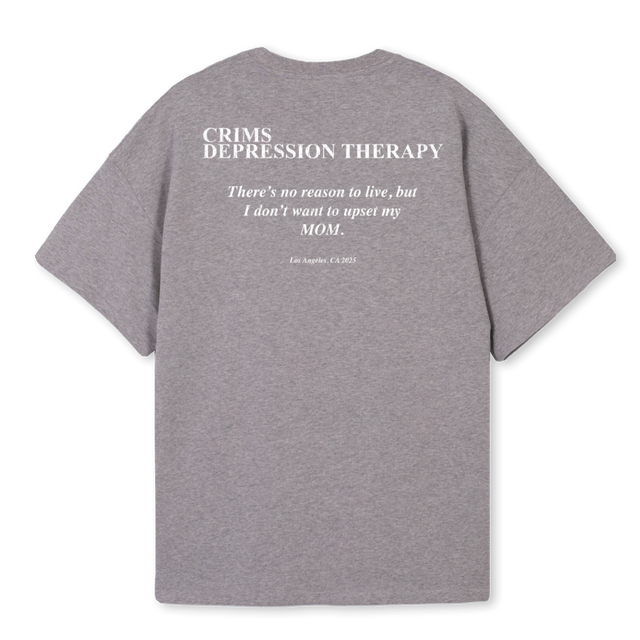 GREYDEPRESS Grey Marl Oversized Tee.