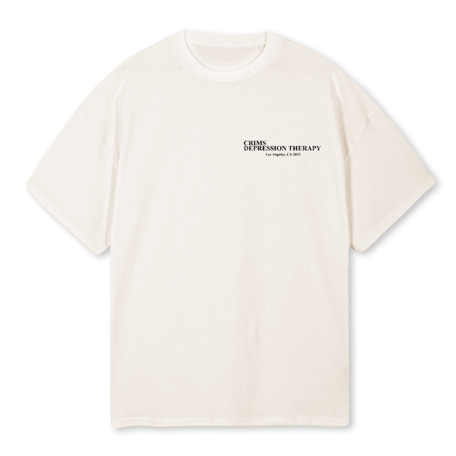 DEPRESSCREAM Vintage White Oversized Tee.