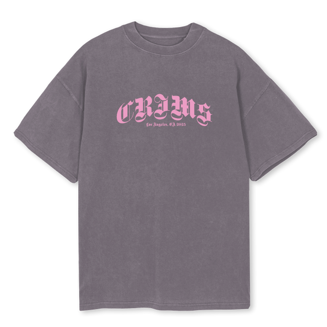 UNICORNDEATH Pigment Grey Oversized Tee.