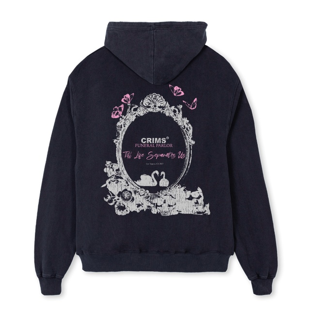 FUNERALHOODIE Vintage Black Oversized Hoodie.