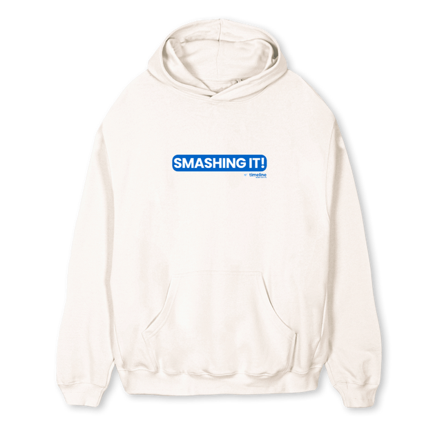 TIMELINEHOODIE Vintage White Regular Hoodie.