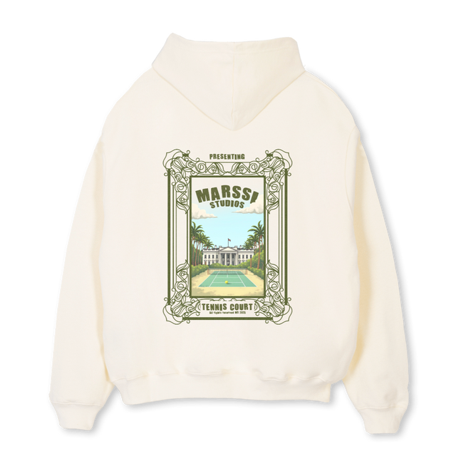 MARSSITENISHOODIE Cream Oversized Hoodie.