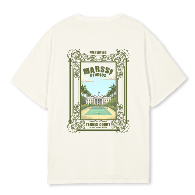 MARSSITENIS Cream Oversized Tee.