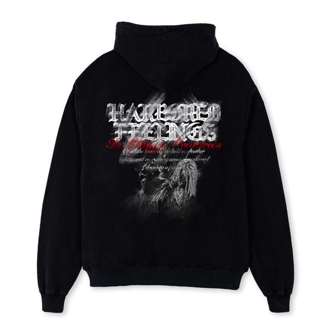 SADD Black Oversized Zipped Hoodie.