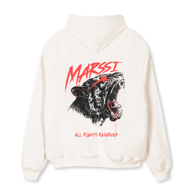 MSTIGERHOODIE Vintage White Oversized Hoodie.