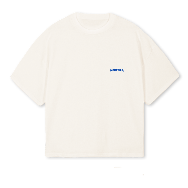 NOKTRATEE Vintage White Oversized Boxy Tee.