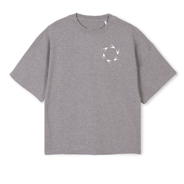 DAILYCOTTONGREY Grey Marl Oversized Boxy Tee.