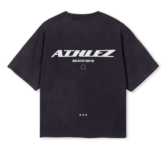 DAILYCOTTONBLACK Vintage Black Oversized Boxy Tee.