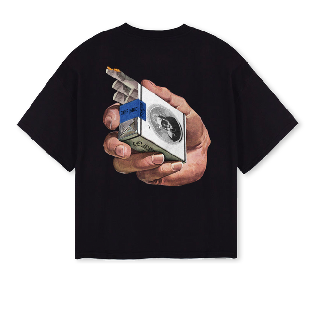 OSINCTWO Black Oversized Boxy Tee.