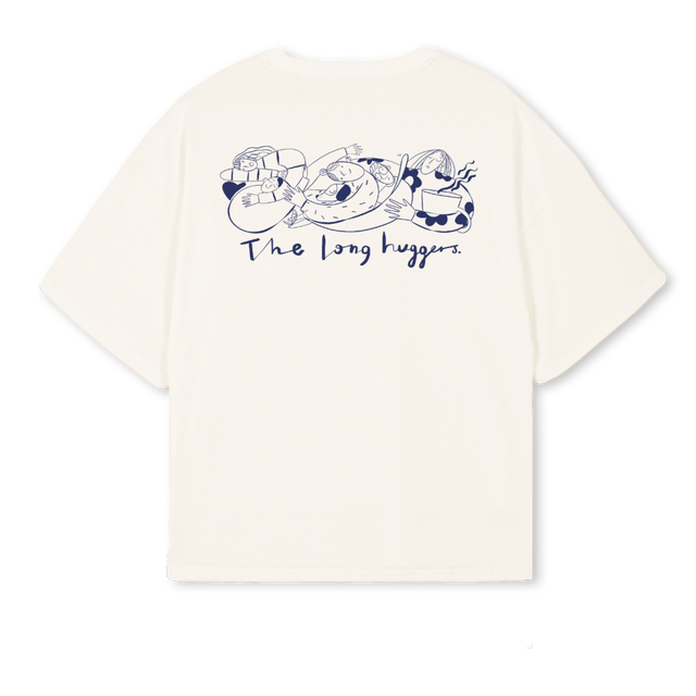 ANDFLOWHUGS Vintage White Oversized Boxy Tee.