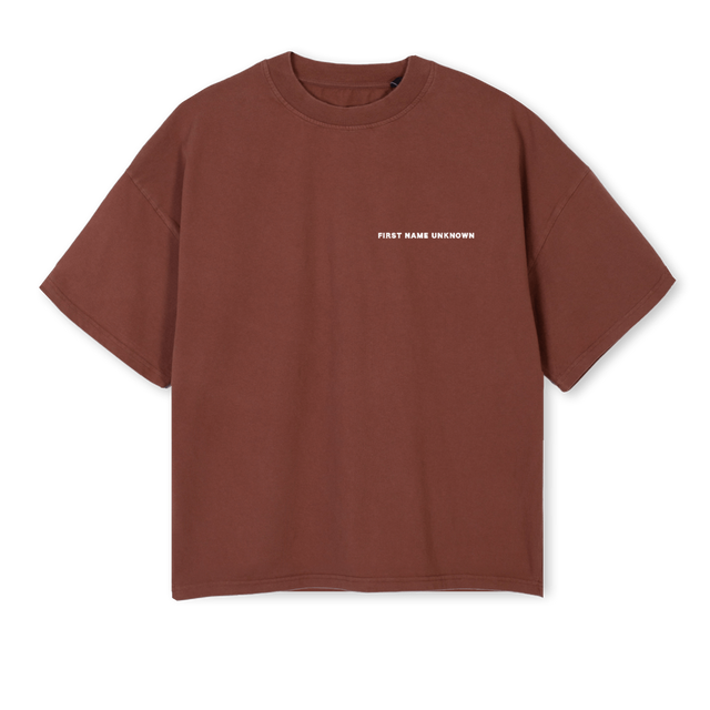 WASHERE Vintage Brown Oversized Boxy Tee.