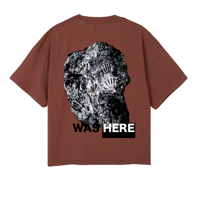 WASHERE Vintage Brown Oversized Boxy Tee.