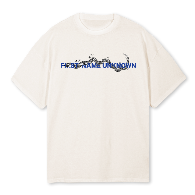 SNAKEYEAR Vintage White Oversized Tee.