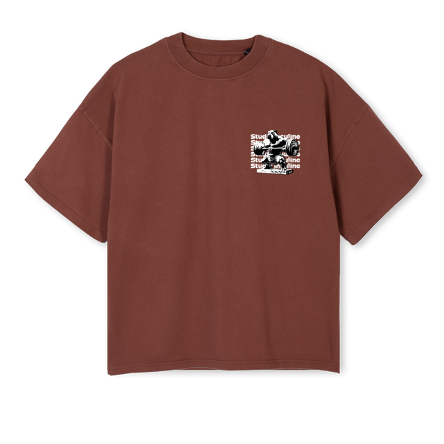 HYPOSSIBLE Vintage Brown Oversized Boxy Tee.