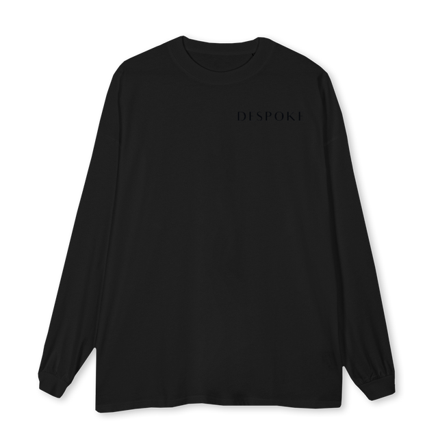 DSPKTHREE Black Oversized LS Tee.