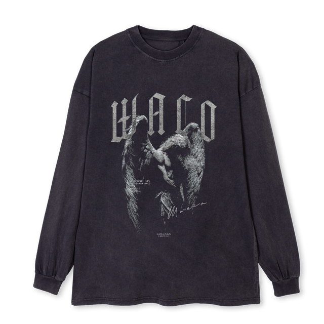 ASHEN PROPHET Vintage Black Oversized LS Tee.