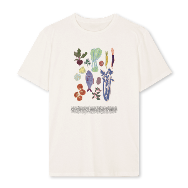 RECETTE TROIS Vintage White Regular Tee.