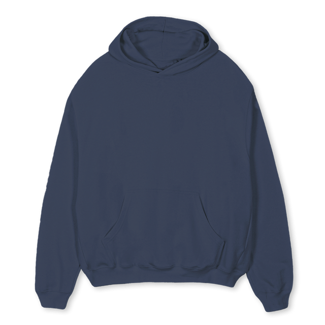 MBISTWENTYFIVE Navy Blue Oversized Hoodie.