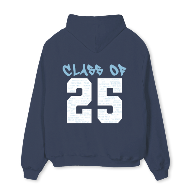 MBISTWENTYFIVE Navy Blue Oversized Hoodie.