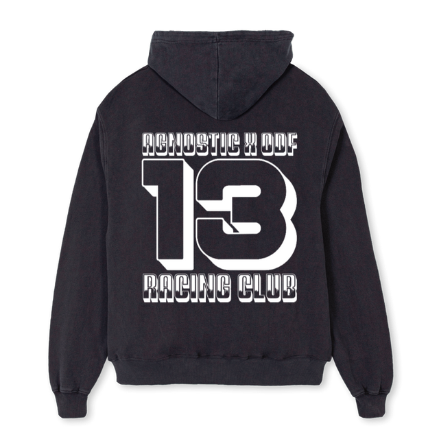 AXODFHOODIEVB Vintage Black Oversized Zipped Hoodie.