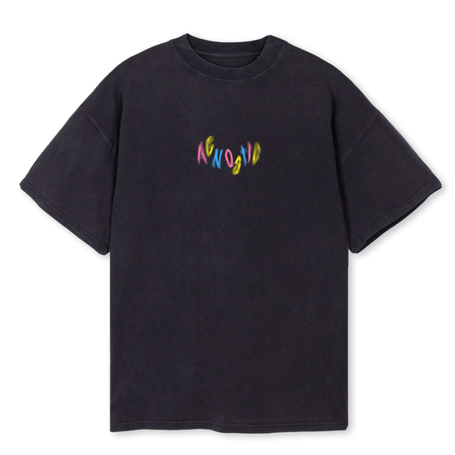 AGNOSTICSPRINGTSVB Vintage Black Oversized Tee.