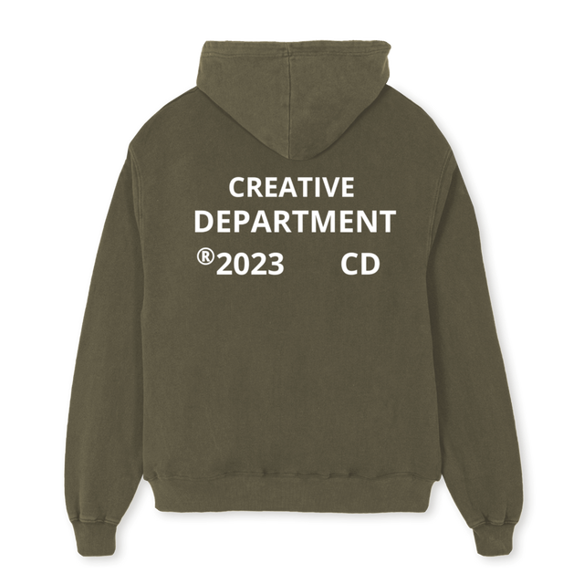 CDSWEATONE Vintage Olive Oversized Hoodie.